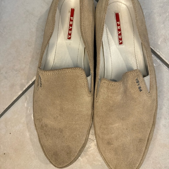 Preowned Prada women’s suede slip ons size 40 - Picture 1 of 12